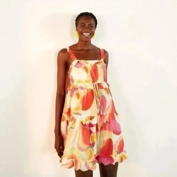 Farm Rio CASHEW JUICE MINI DRESS B622 - Picture 1 of 6